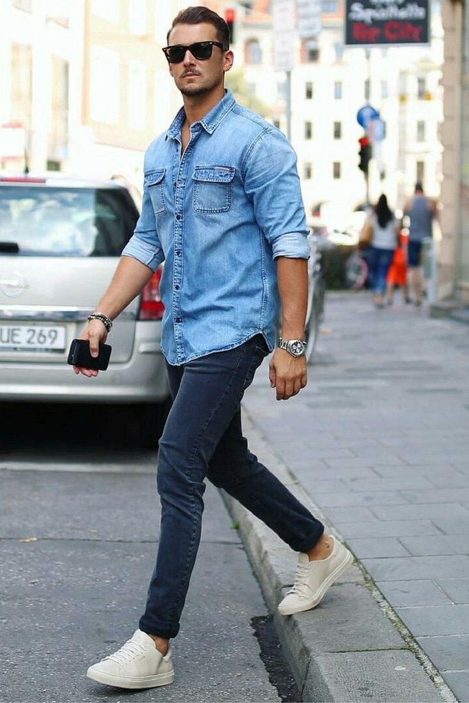 Deny Bule Shirt For Men