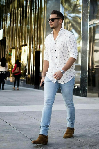 Check White Shirt For Men