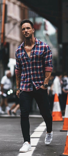 Red Check Shirt For Men