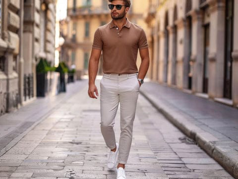 Brown Tshrit For Men