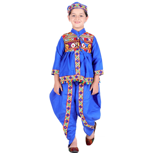 Rajasthani Sky Blue Dress For Boys