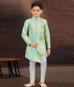 Light Green Kurta Pyjama For boys