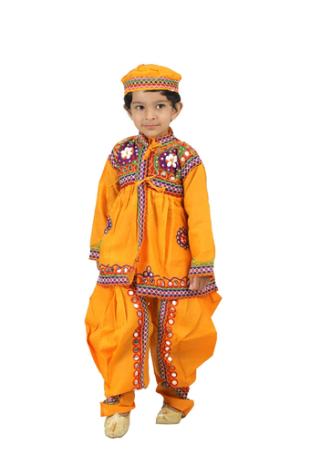 Yellow Rajasthani Kurta Pyjama for Boys