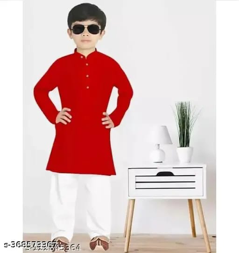 Red Kurta For Kids