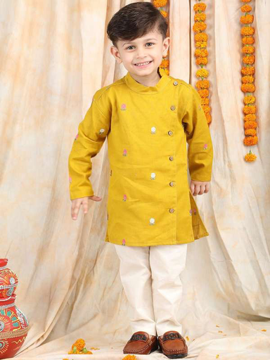 Yellow Kurta For Kids