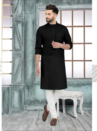 Black Kurta And Pyjama For Boys