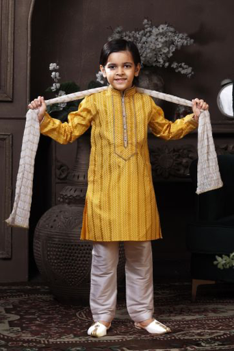Yellow Kurta For Boys