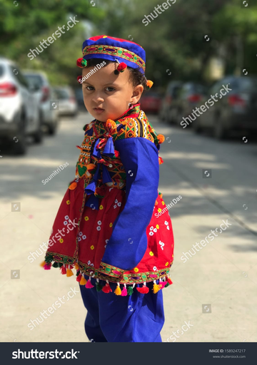 Gujarati Kedia Dhoti Dress For Kids