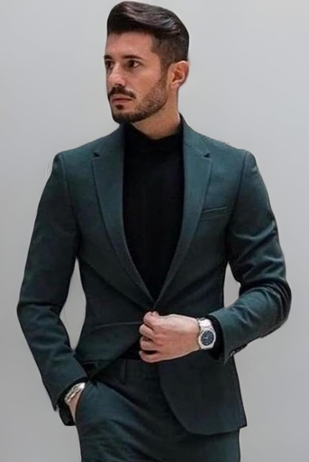 Dark Green Blazer For Men